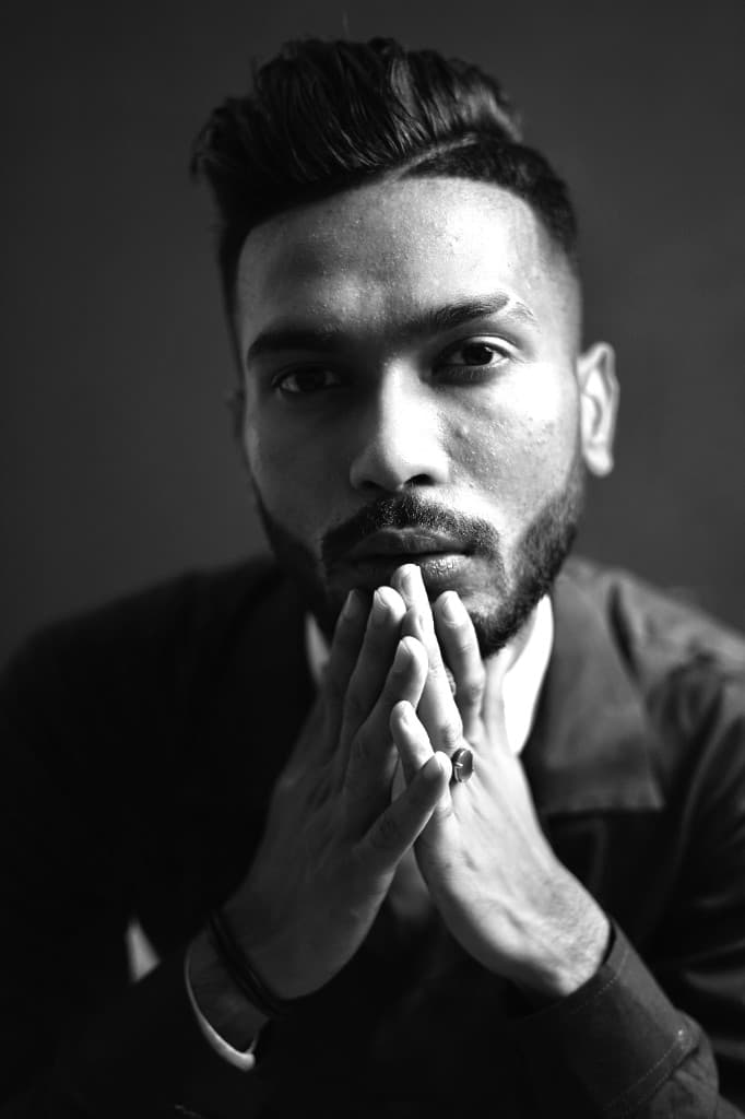 Portrait in studio